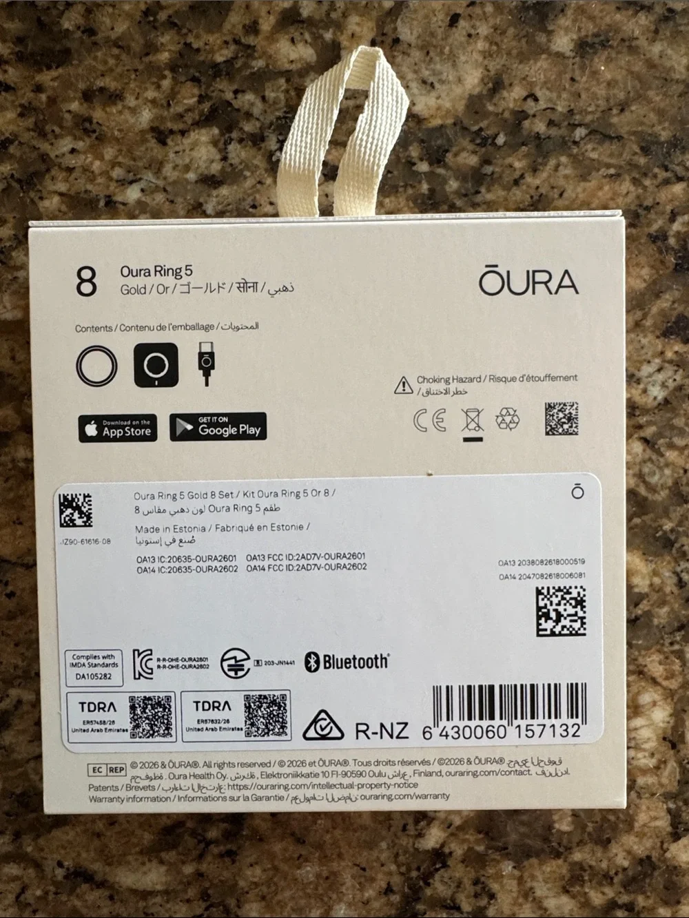Oura Ring 5 Gold and Black